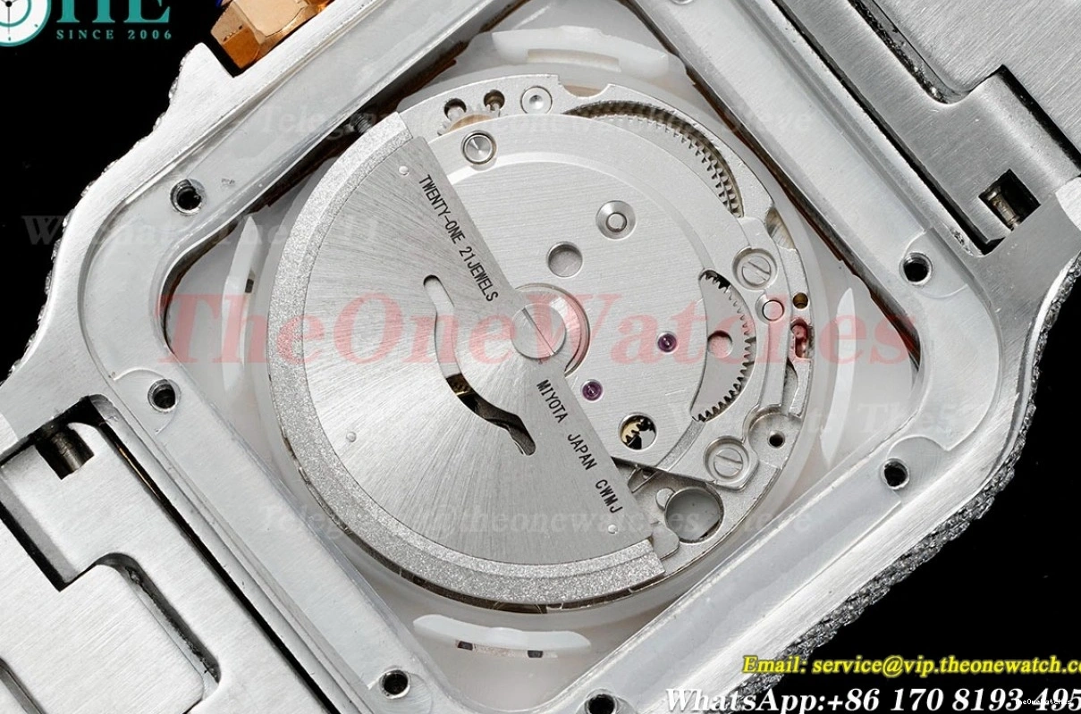 RG 40mm SS Red Santos MY9015 Mens SS Dial XL 100 AMG 0129